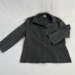 Forever 21 Knit Blazer Women Size L Gray Casual Office Jacket